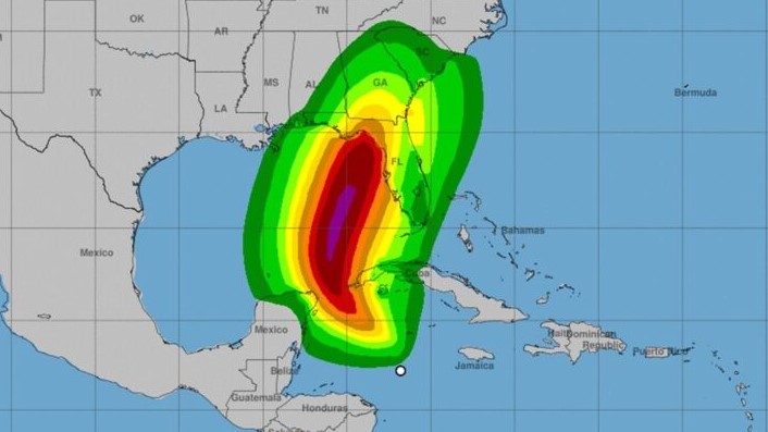 Trayectoria probable del fenómeno atmosférico para los próximos días.