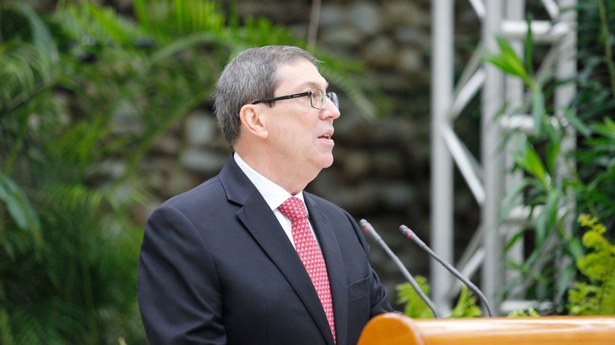 Bruno Rodríguez Parrilla en conferencia en La Habana el jueves 12 de septiembre.