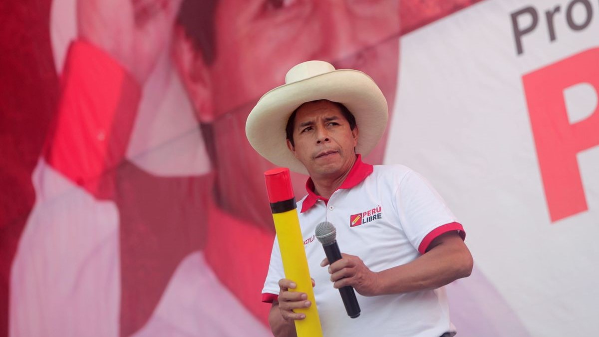 Pedro Castillo durante su campaña hacia la Presidencia.