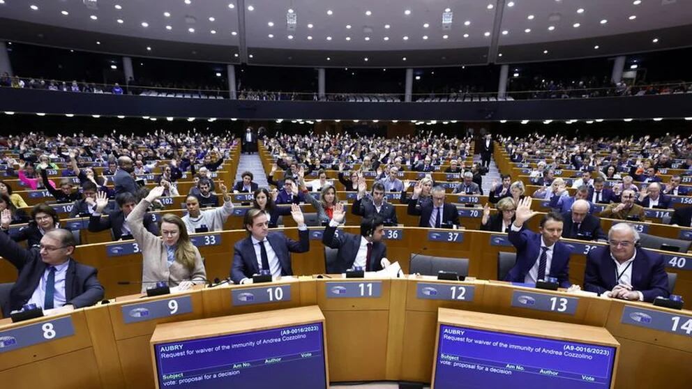 Votación en el Parlamento Europeo.