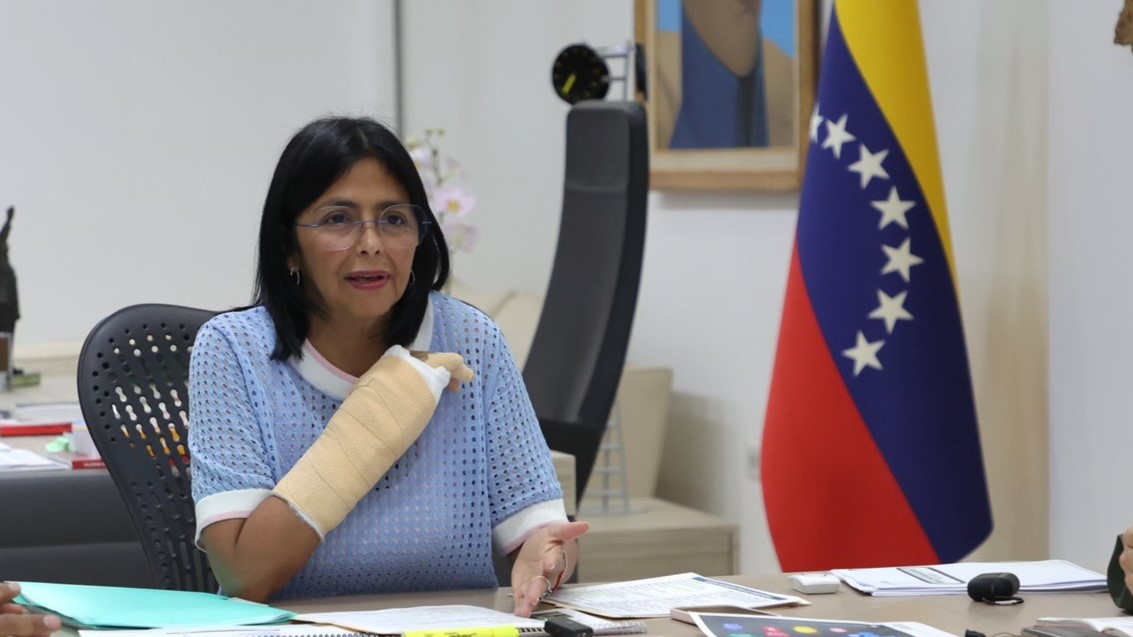 La vicepresidenta de Venezuela Delcy Rodríguez.