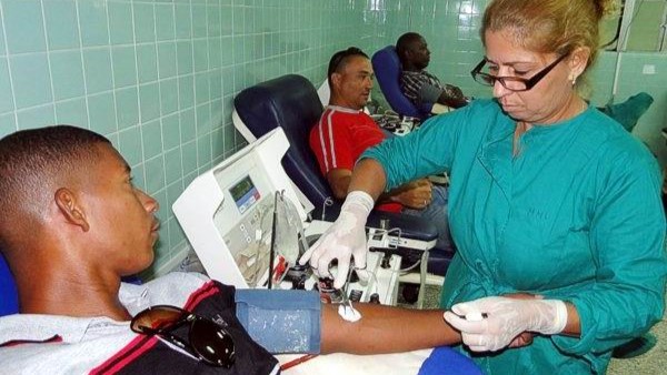 Donación de sangre.