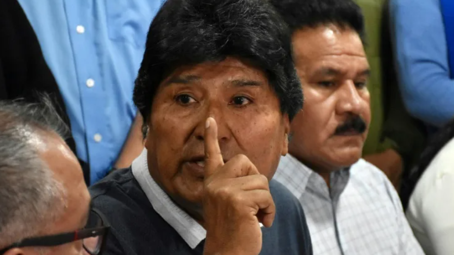 Evo Morales en una conferencia en Cochabamba el 4 de octubre.