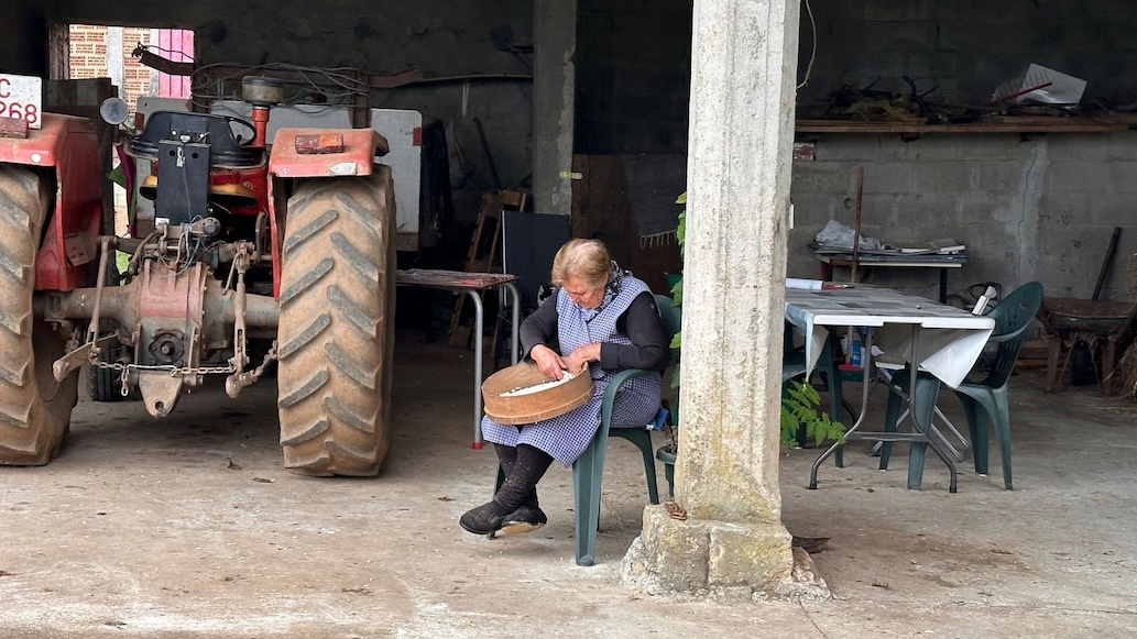 Una anciana en Baxoia, Galicia.