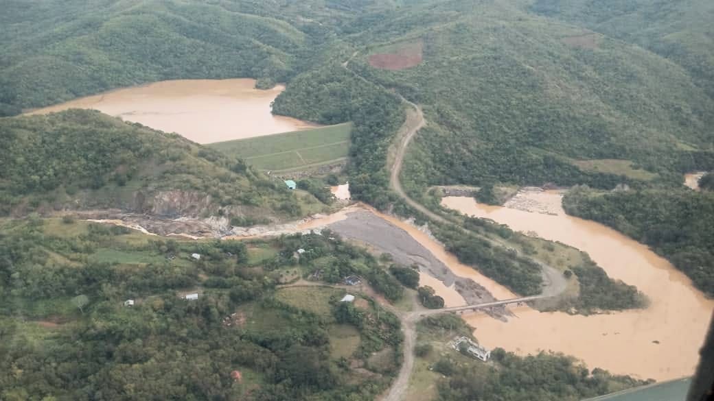 Vista aérea de la prensa Los Asientos en San Antonio del Sur.