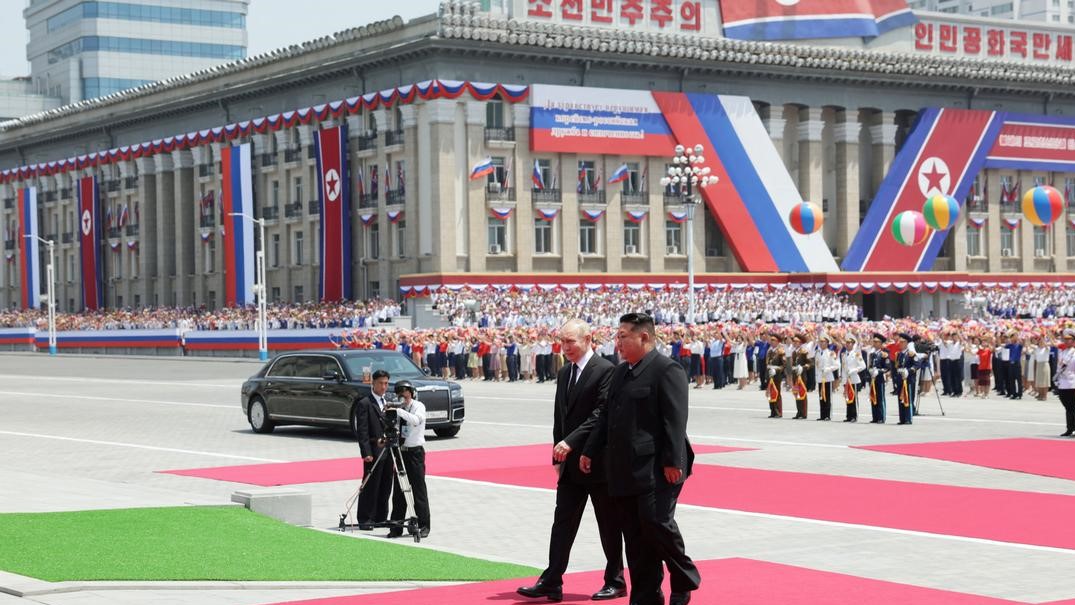 Kim Jong-un y Putin durante la visita del jefe del Kremlin a Pyongyang en junio último.