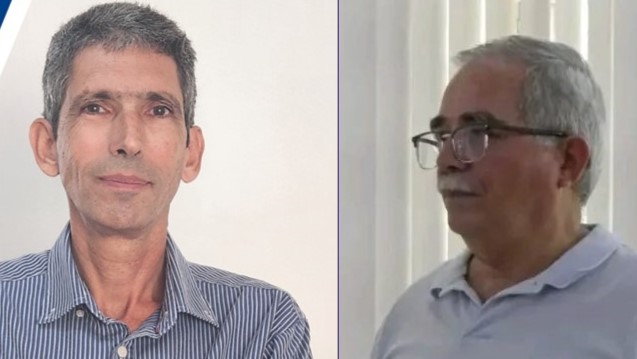 Los científicos cubanos Vladimir Besada Pérez y Rafael Bello Pérez.