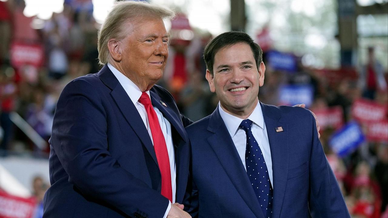 Marco Rubio y Donald Trump.