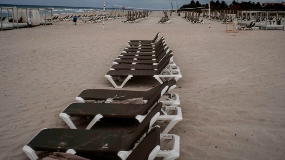 Zona de playa de un hotel en Cuba.