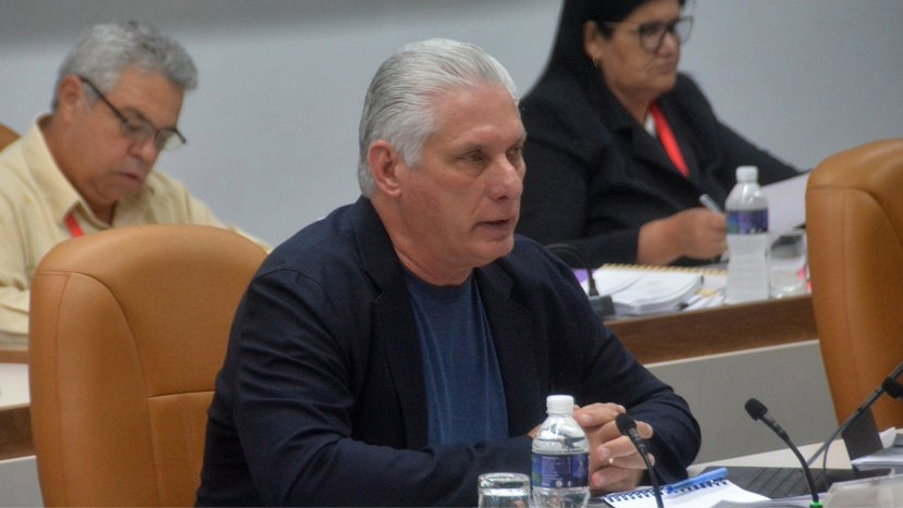 Miguel Díaz-Canel durante el IX Pleno del Comité Central del PCC.