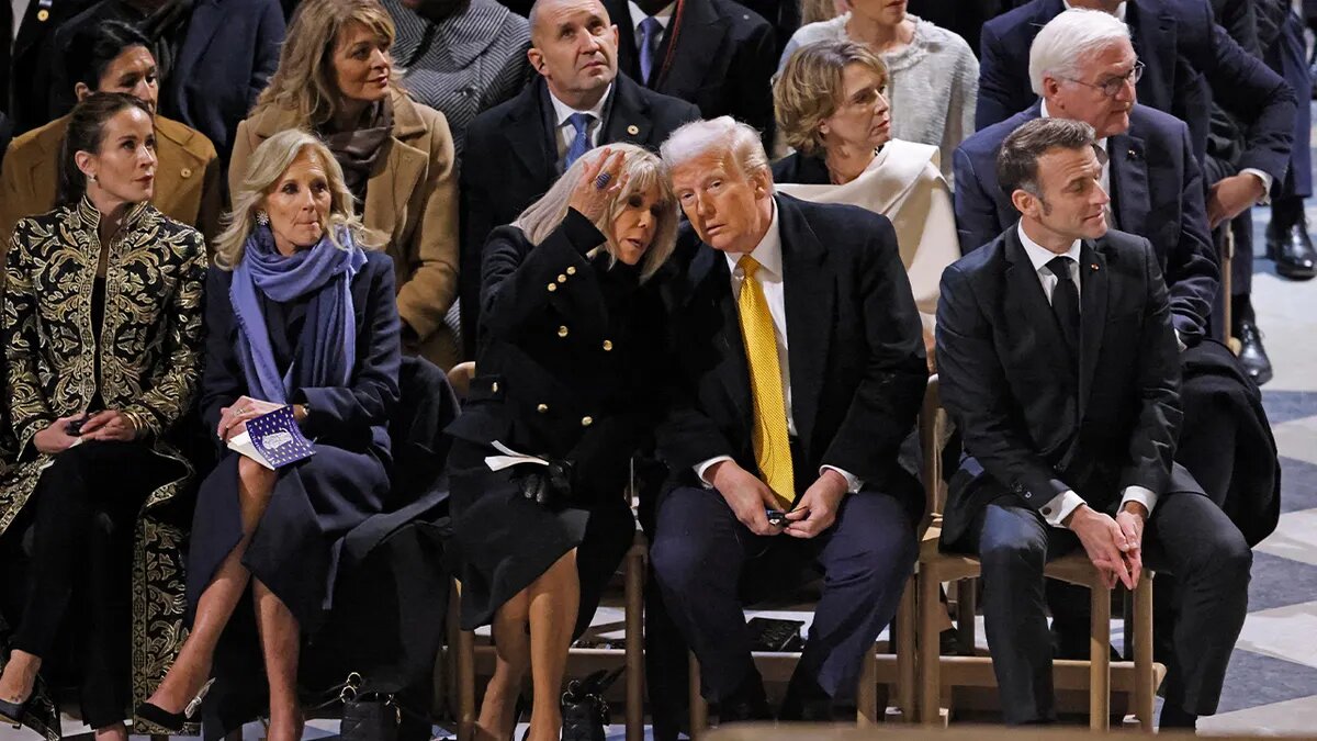 Donald Trump en la reapertura de Notre Dame de París.