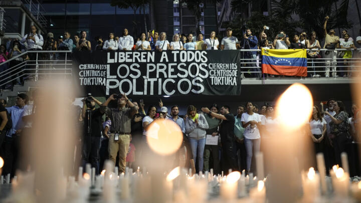 Vigilia para exigir la libertad de los presos políticos venezolanos.