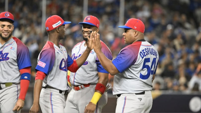 Equipo cubano en el Torneo Premier 12 de Béisbol.