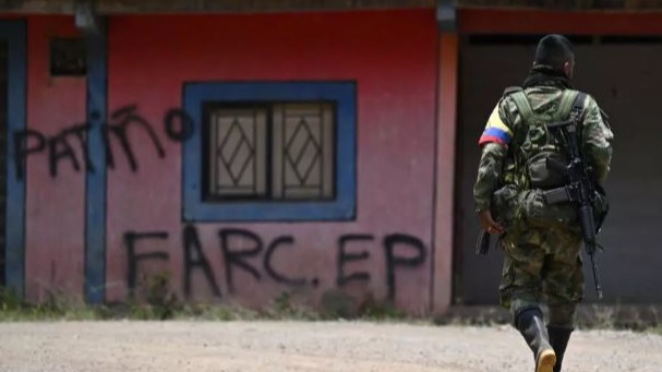 Un soldado colombiano en la zona en conflicto.