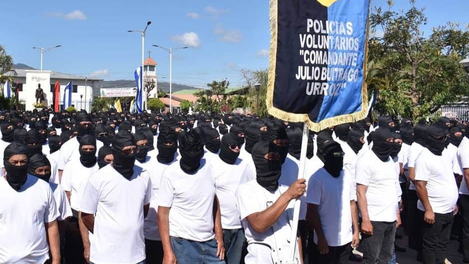 Juramentación de policías voluntarios en Nicaragua.