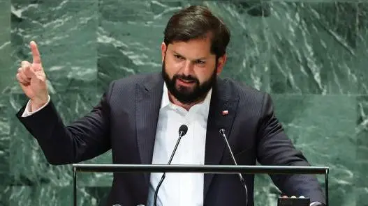 El presidente de Chile, Gabriel Boric, durante una intervención en la ONU.