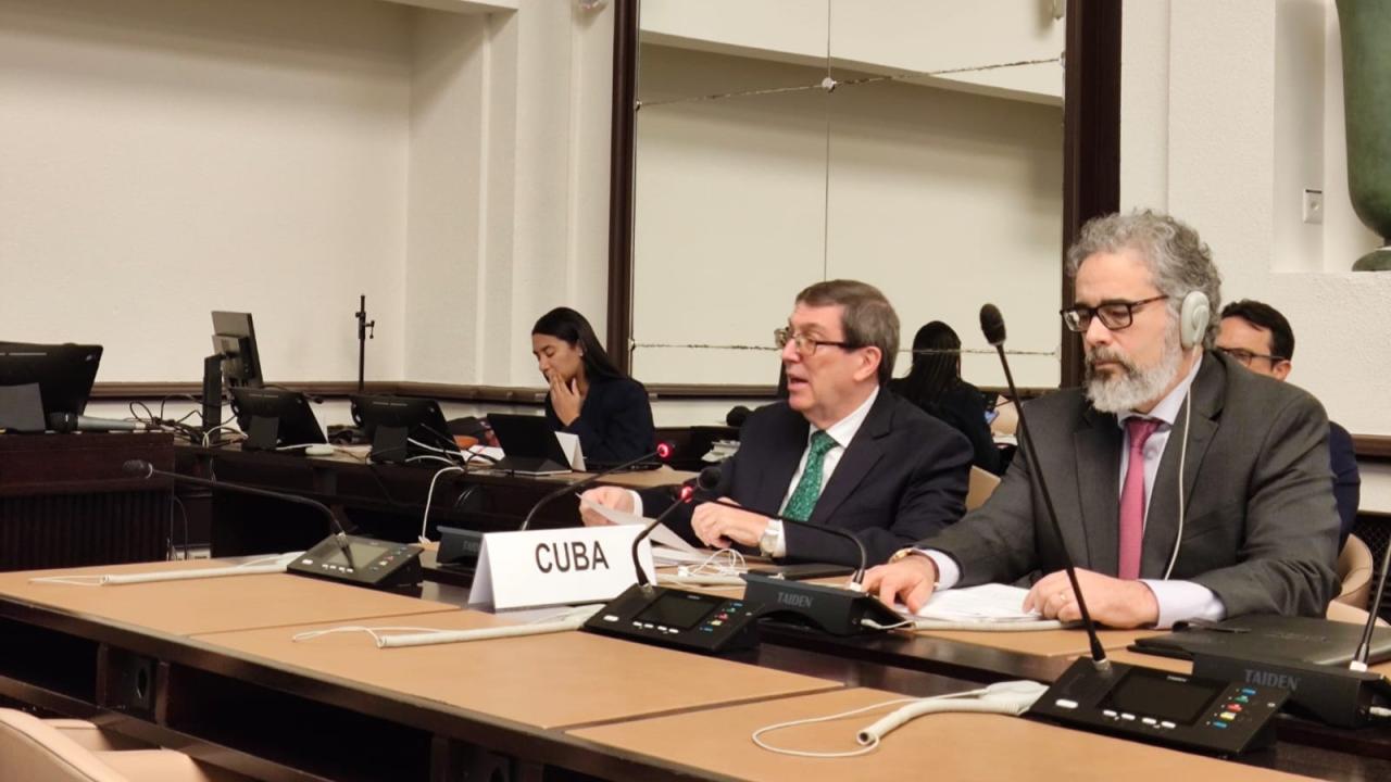 Bruno Rodríguez en el Consejo de Derechos Humanos de la ONU.