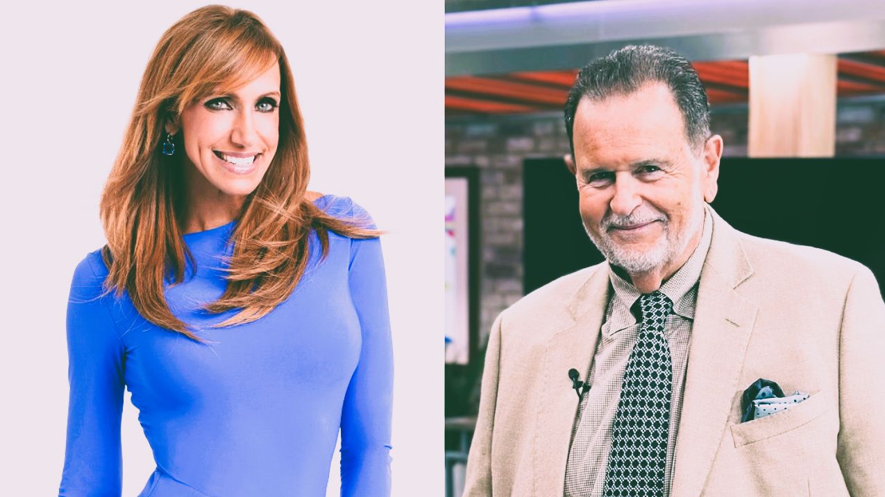 Los presentadores cubanos Lili Estefan y Raúl de Molina.