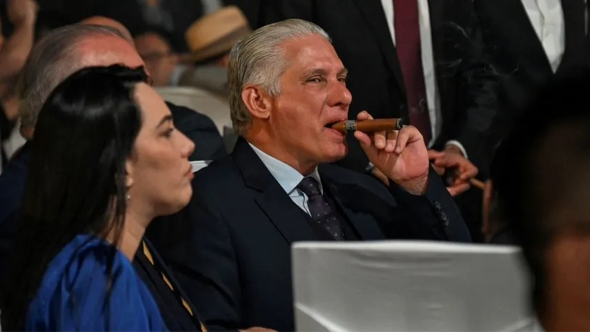 Miguel Díaz-Canel en el XXV Festival del Habano.