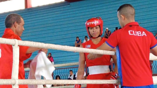 La boxeadora cubana Melani Girado.