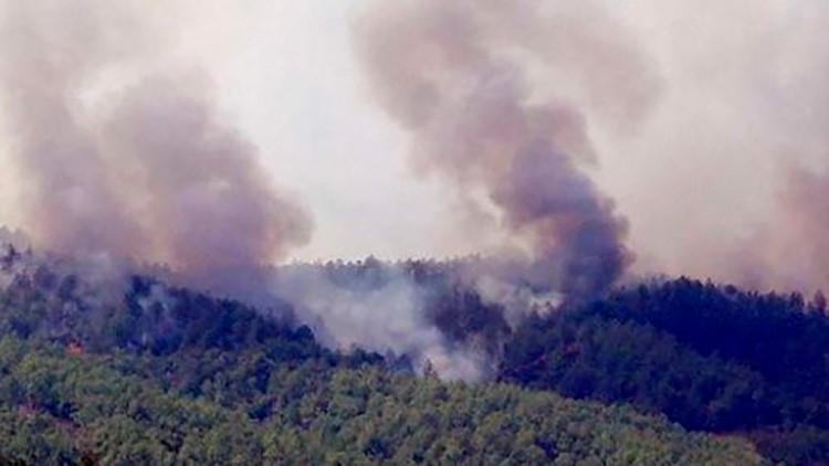 Incendio forestal en Pinar del Río.