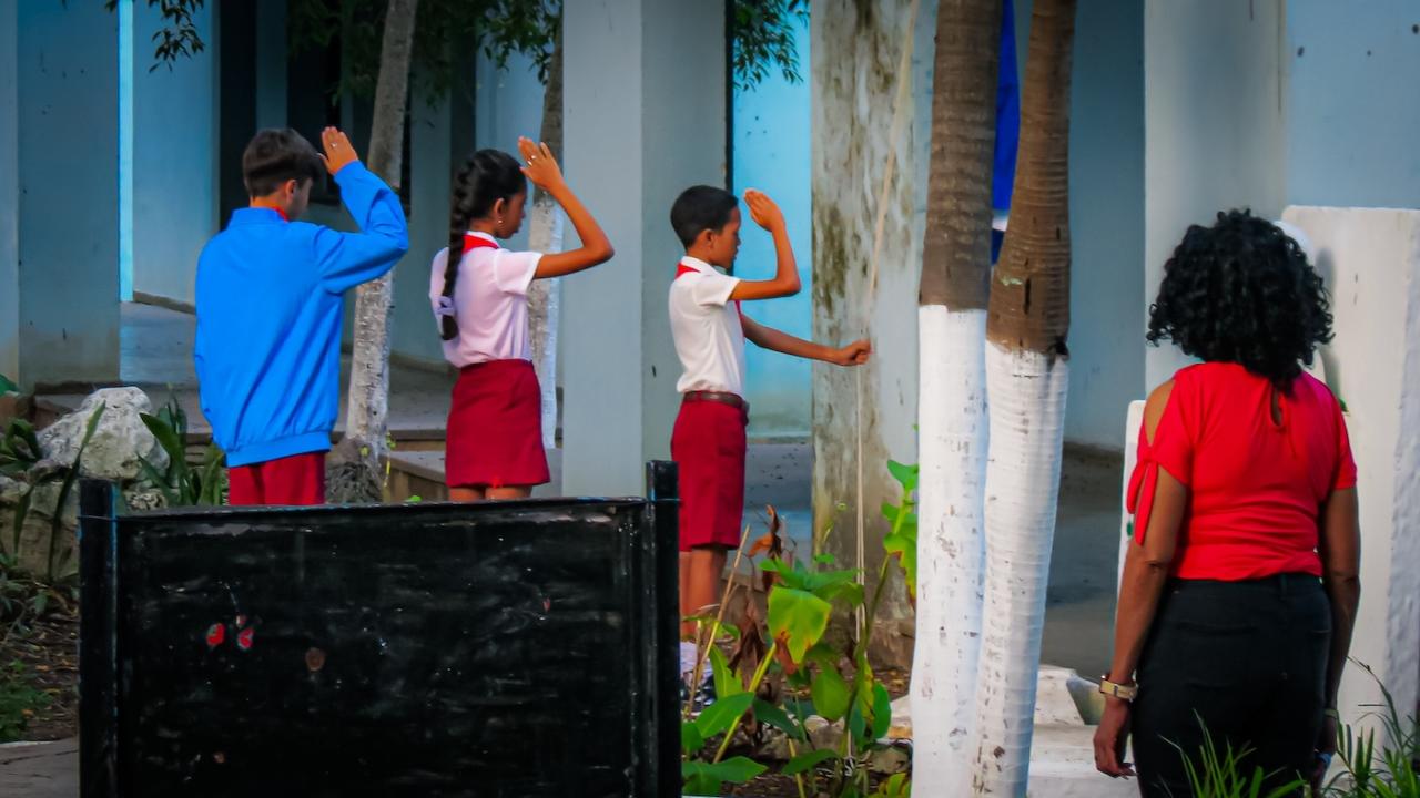 Niños cubanos en una escuela de La Habana, 2025.