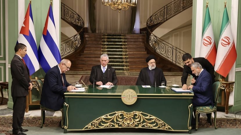 Firma de acuerdos entre Irán y Cuba, La Habana, 2023.