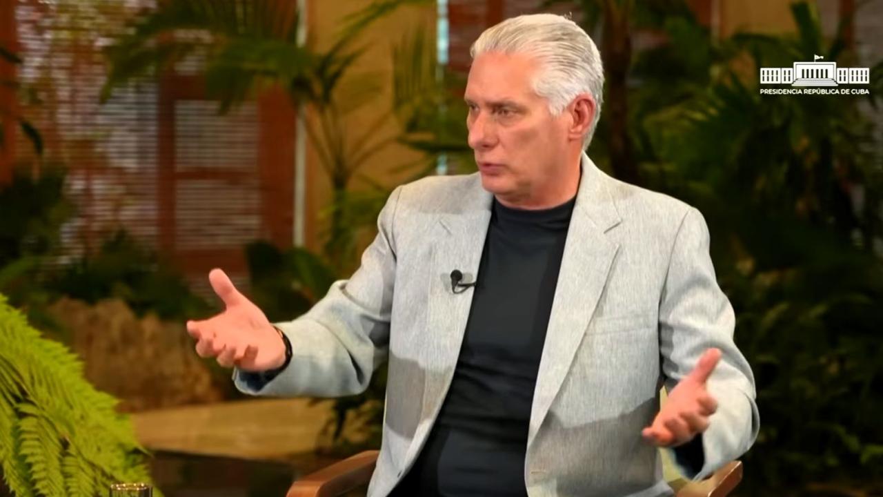 Migel Díaz-Canel en entrevista con Breno Altman.