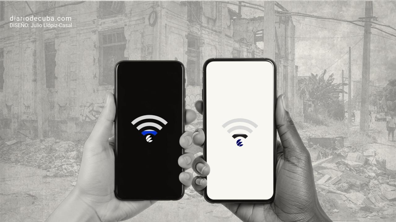 Ilustración sobre ETECSA en Cuba.