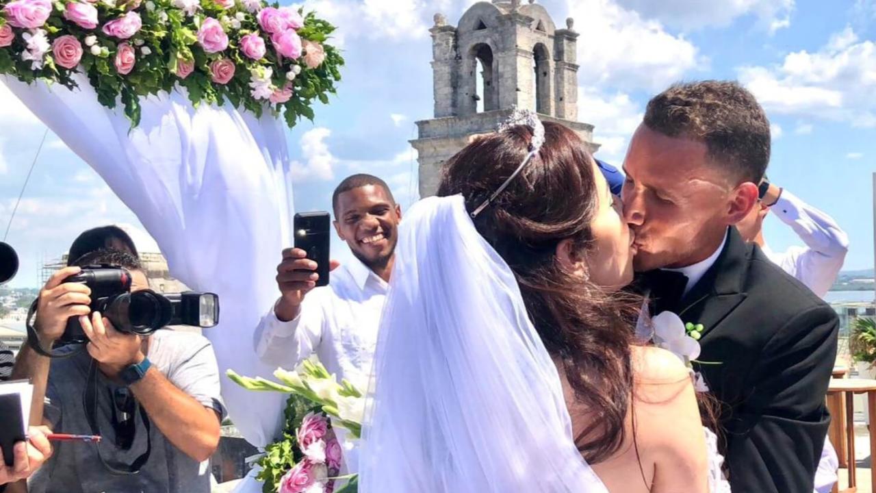 Una boda en La Habana Vieja.