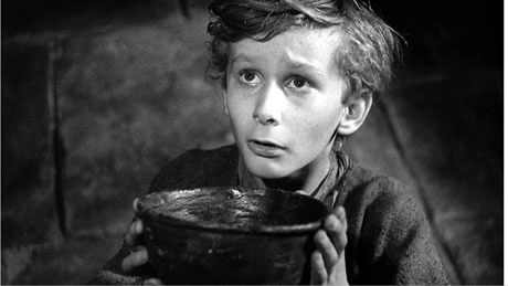 Oliver Twist en la versión fílmica de David Lean, 1948.