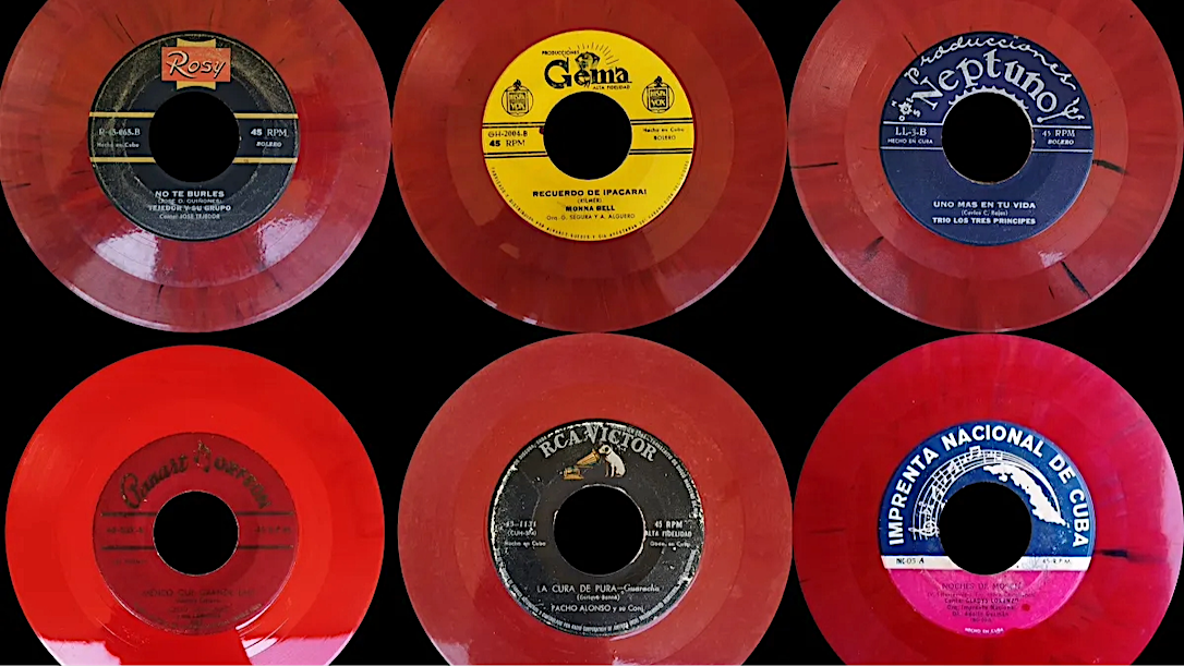 Discos de vinilo cubanos.
