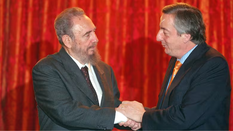 Fidel Castro y Néstor Kirchner.