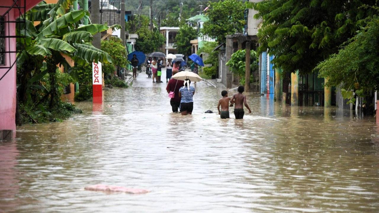 Inundación en el sur de República Dominicana.