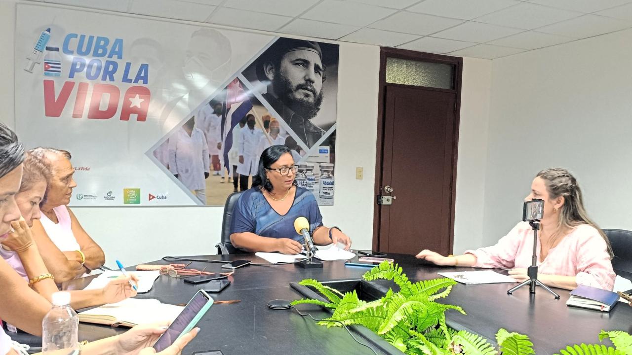 La viceministra de Salud Pública Carilda Peña García en comparecencia el miércoles 15 de octubre.