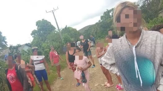 Cubanas que exigieron electricidad en Seboruco con los rostros pixelados.