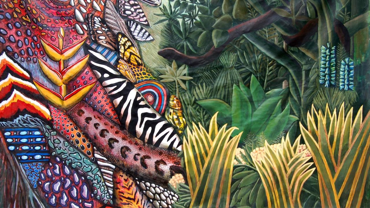 Detalle de 'Conversación 1907-2007' de José Franco.