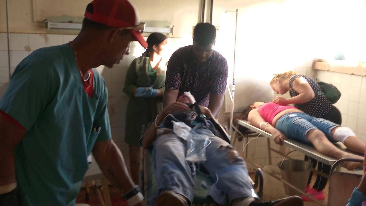 Lesionados en el accidente hospitalizados.