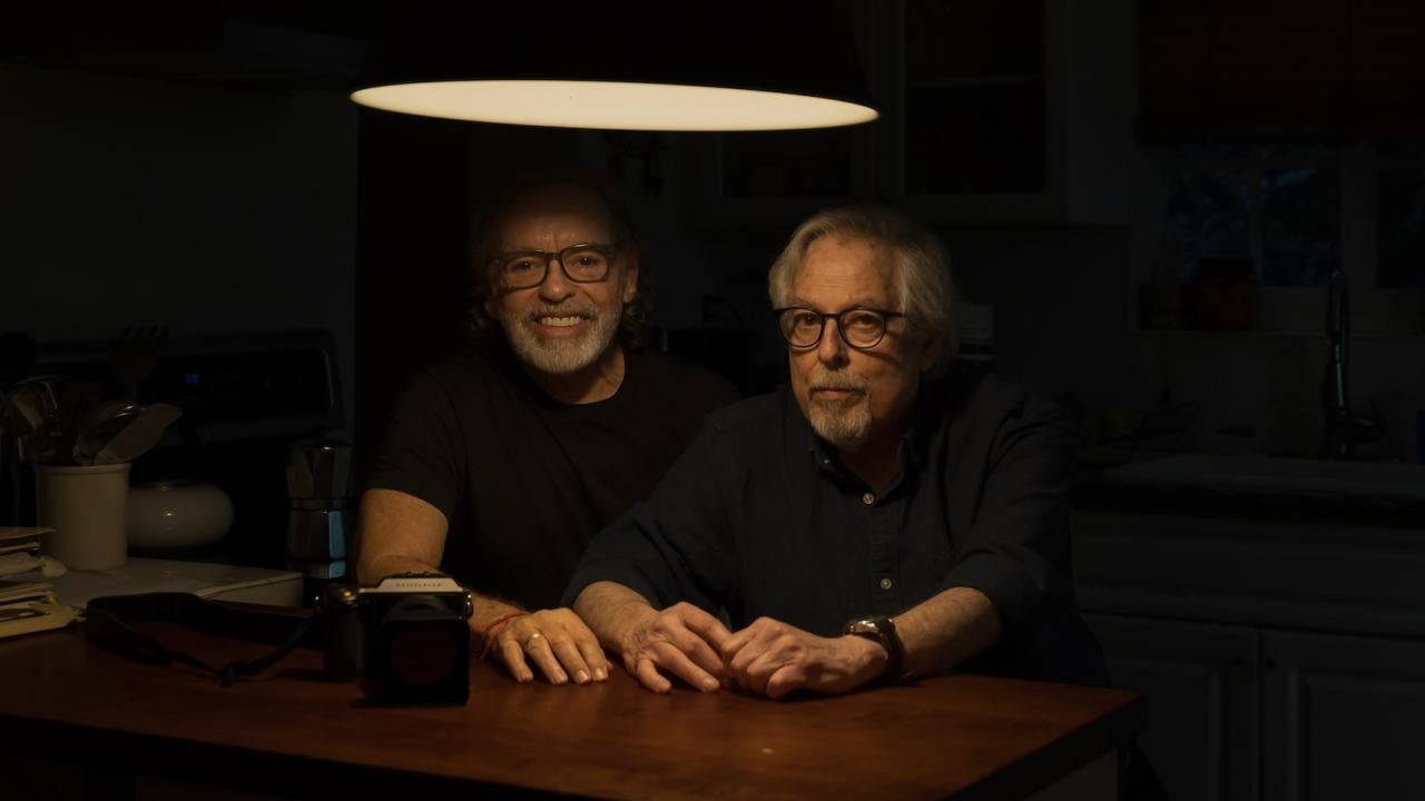 Orlando Jiménez Leal (der.) y Alejandro Ríos.