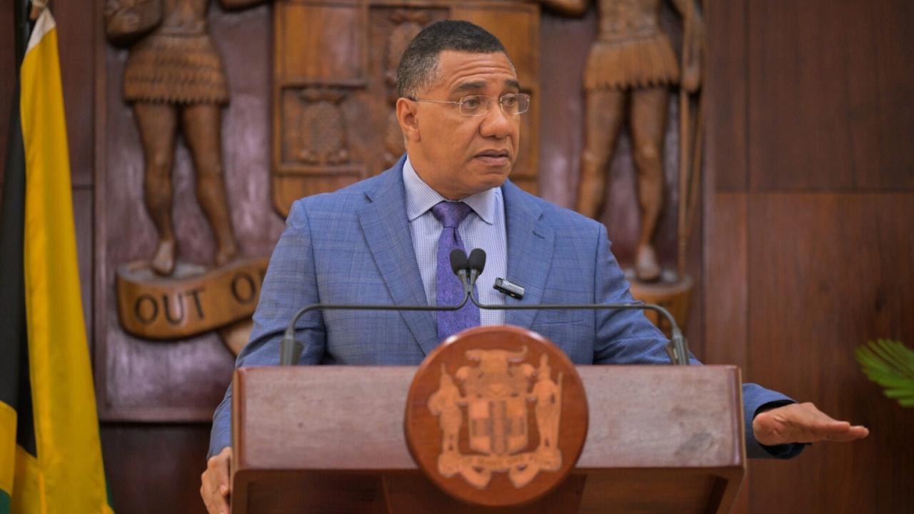El primer ministro de Jamaica, Andrew Holness.