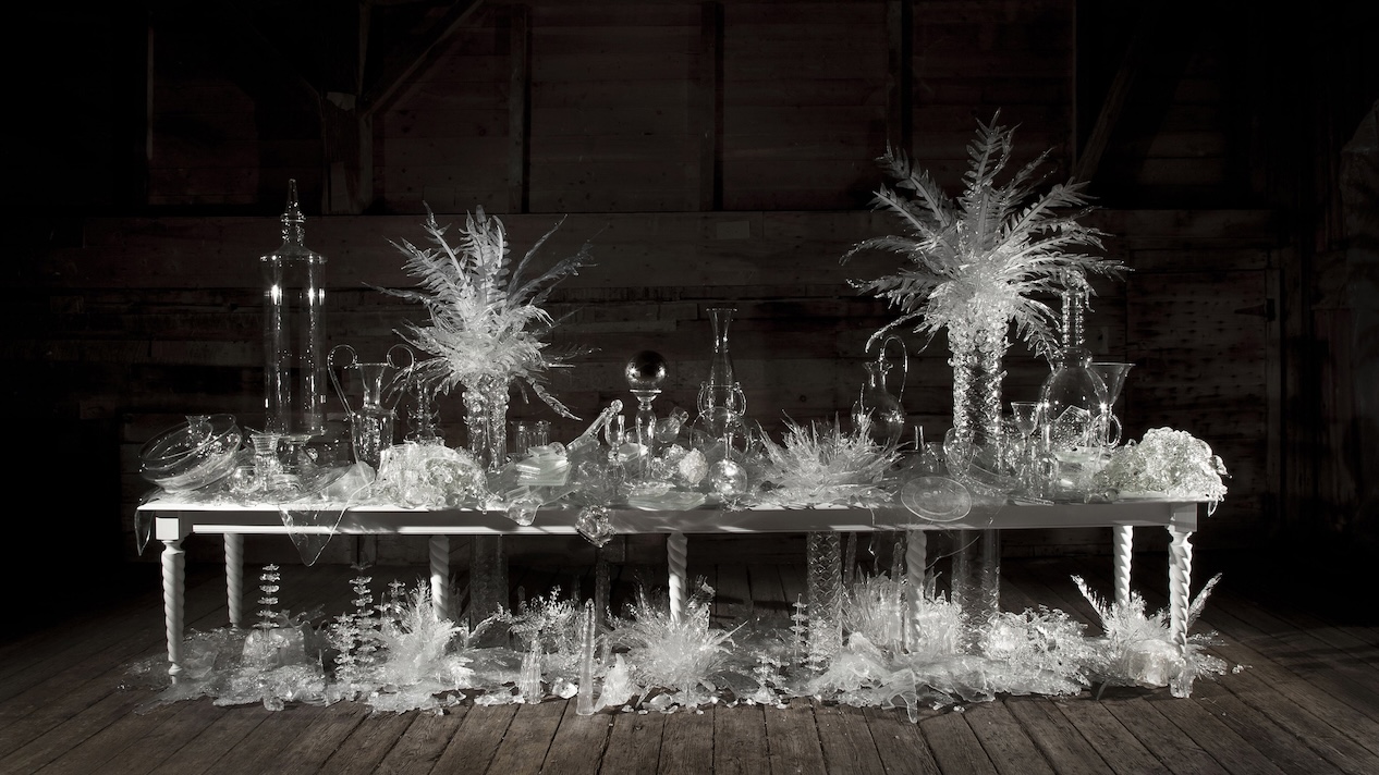 'Laid (Time-) Table with Cycads' de Beth Lyman, 2015. 