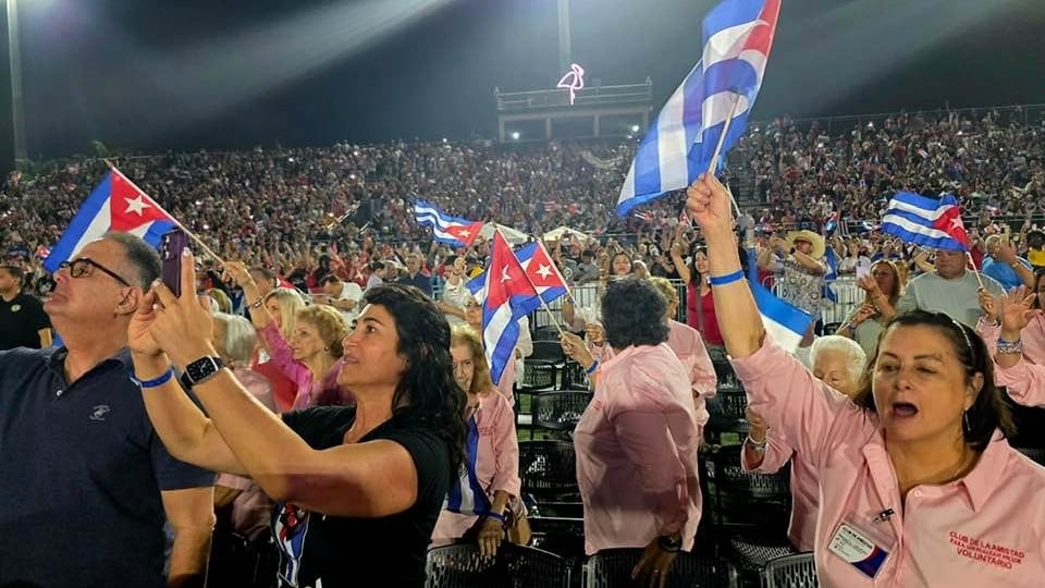 Evento "Free Cuba Rally" en Hialeah.