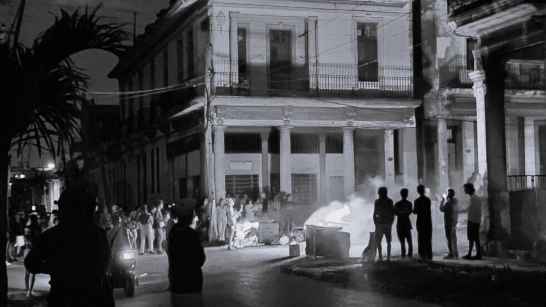 Protesta en Santos Suárez, Diez de Octubre, La Habana.