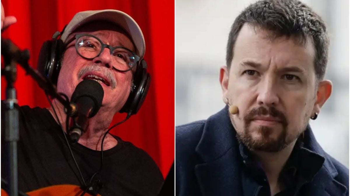 Silvio Rodríguez y Pablo Iglesias.