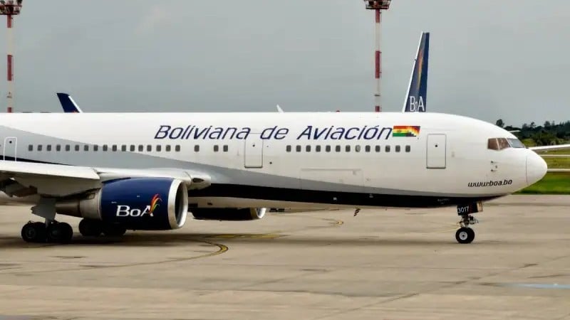 Avión de Boliviana de Aviación.