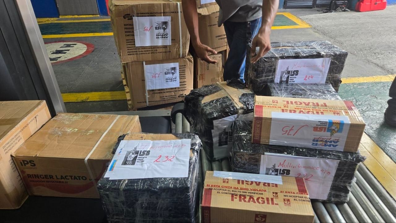 Parte del donativo de Venezuela a Cuba.