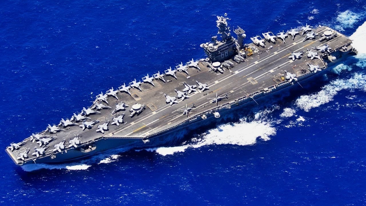 El portaviones Nimitz, desplegado en el mar Caribe.