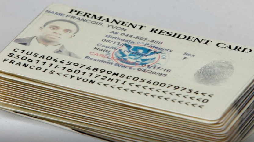 Tarjeta de residencia permanente en EEUU.