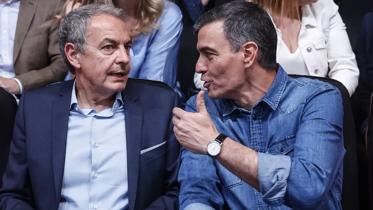 José Luis Rodríguez Zapatero y el presidente de España, Pedro Sánchez.
