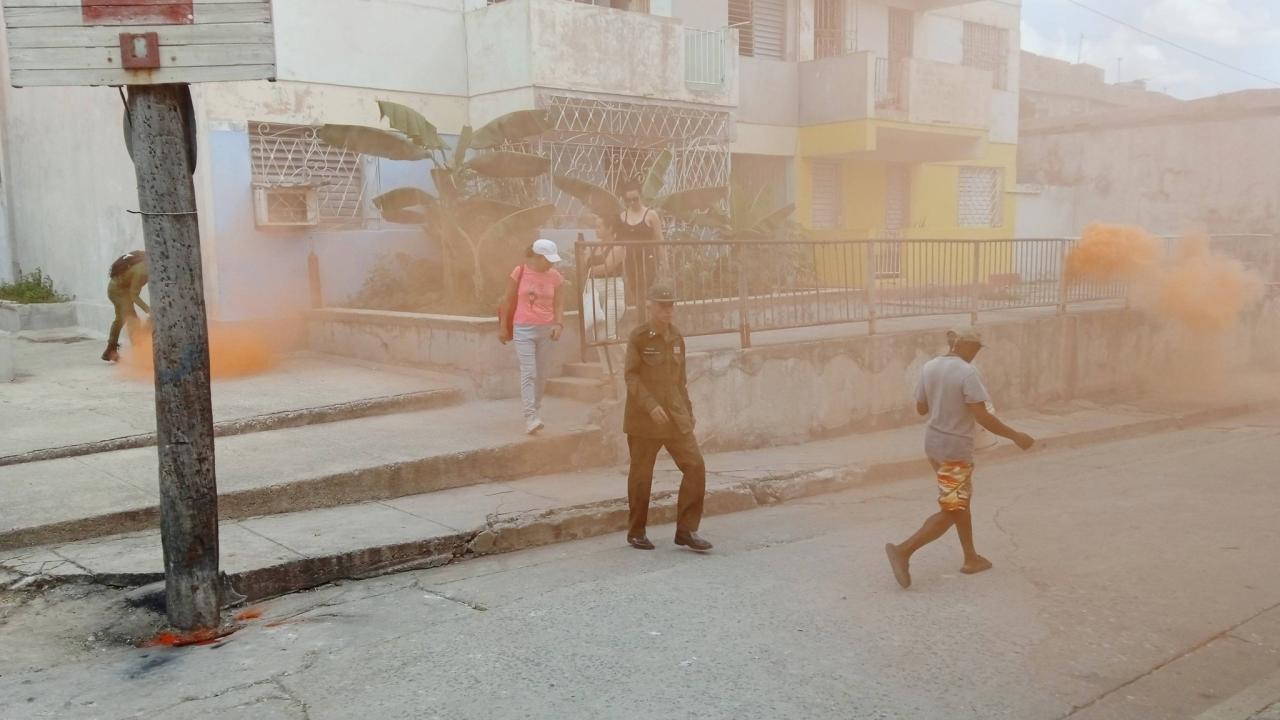 Simulacro de ataque en Santiago de Cuba.